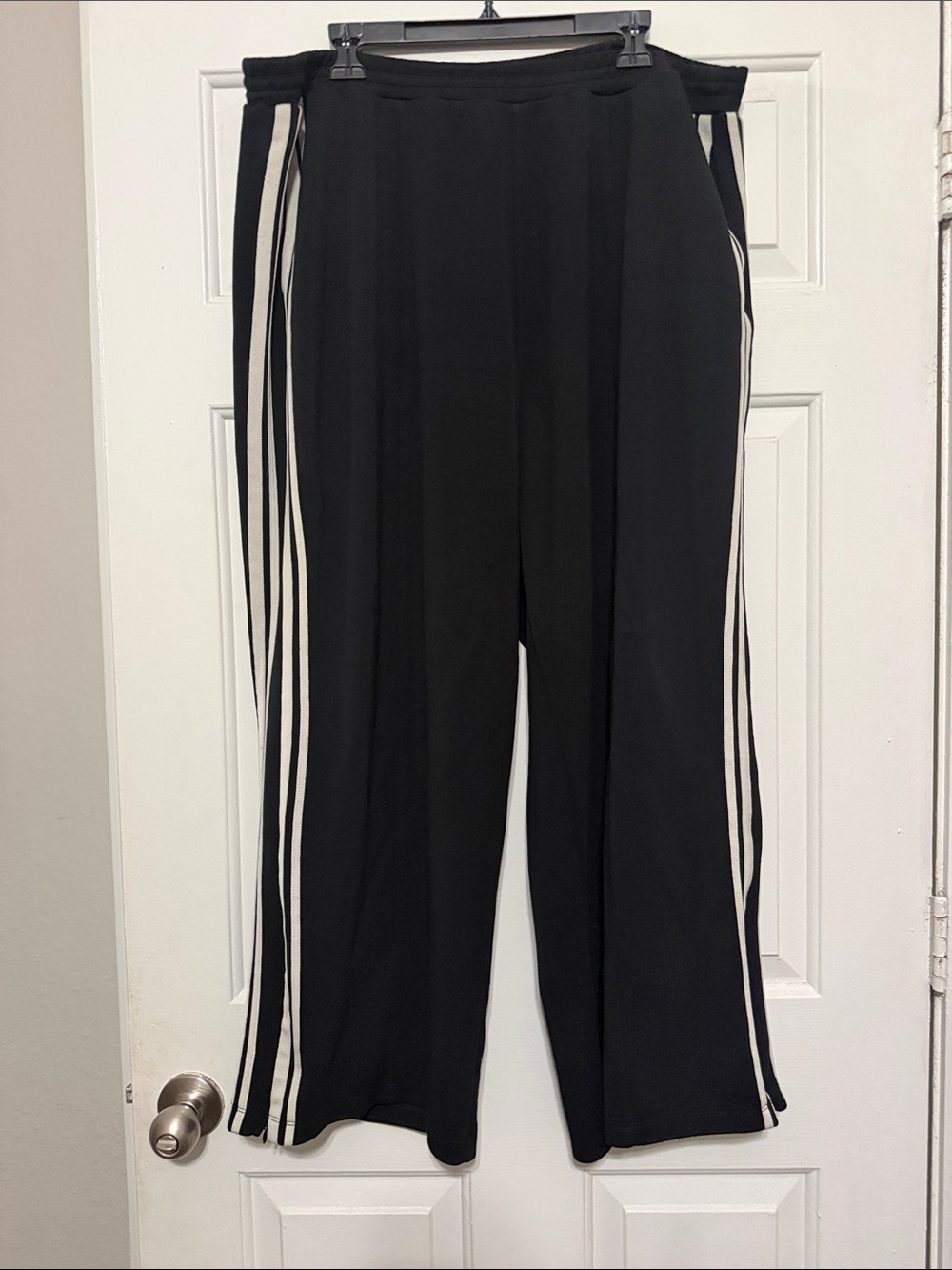 Torrid  Black  Track Pants with White Side Stripes